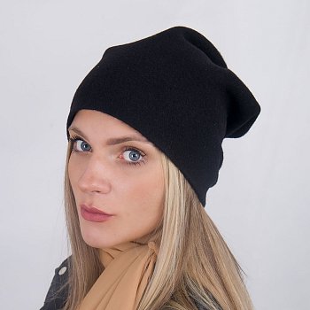 Women's wool hat Otigirita black