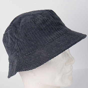 Manšestrový klobouk bucket hat 233190HH šedá 58