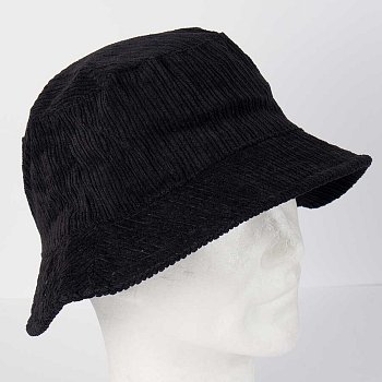 Manšestrový klobouk bucket hat 233190HH černá 60