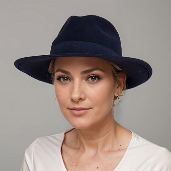 Dámský fedora klobouk 21838 navy 56